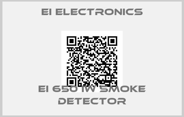 Ei Electronics-Ei 650 iW smoke detector