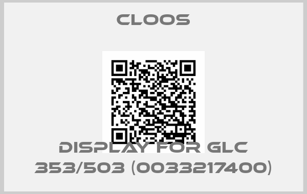 Cloos-Display for GLC 353/503 (0033217400)
