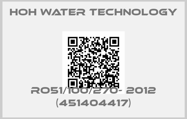 Hoh Water Technology-RO51/100/270- 2012 (451404417)