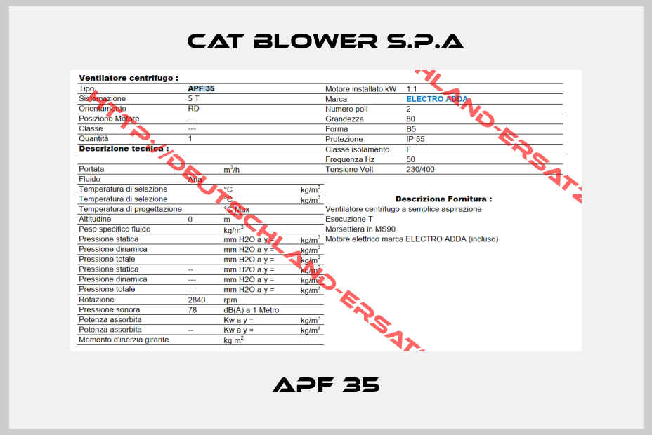 CAT BLOWER S.P.A-APF 35
