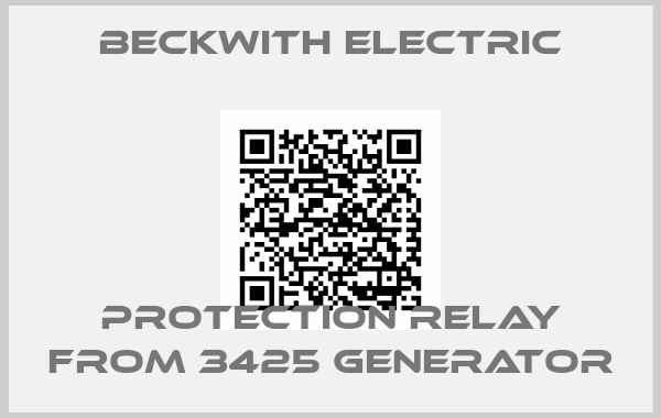 BECKWITH ELECTRIC-Protection relay from 3425 generator
