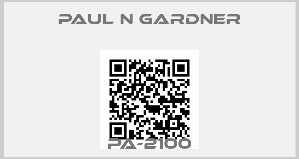 Paul N Gardner-PA-2100