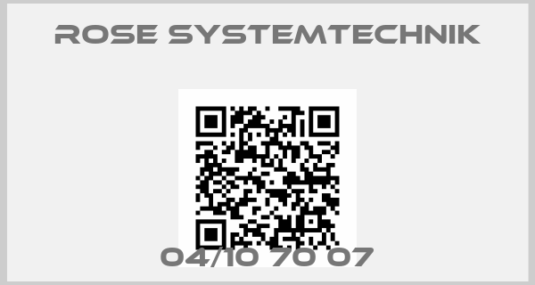 Rose Systemtechnik-04/10 70 07