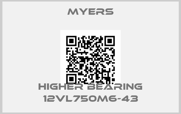 Myers-higher bearing 12VL750M6-43