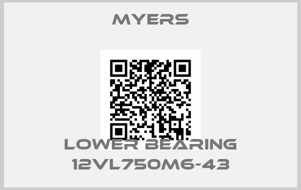 Myers-lower bearing 12VL750M6-43