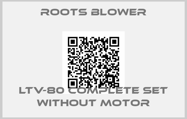 ROOTS BLOWER-LTV-80 Complete set without motor
