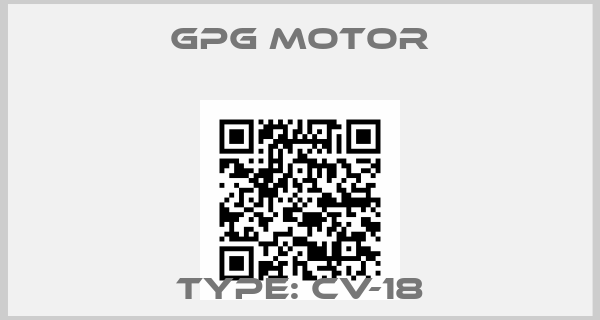 gpg motor-Type: CV-18