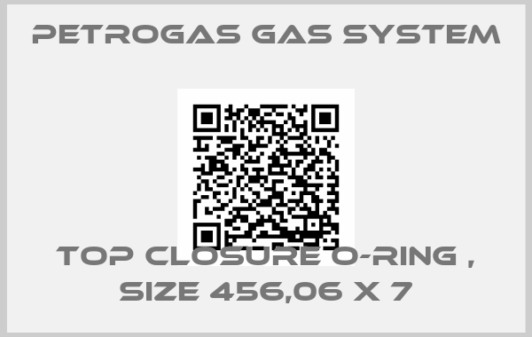 Petrogas Gas System-Top closure o-ring , size 456,06 x 7