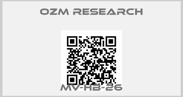 OZM Research-MV-HB-26