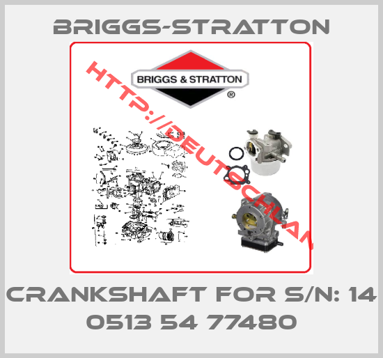 Briggs-Stratton-crankshaft for S/N: 14 0513 54 77480