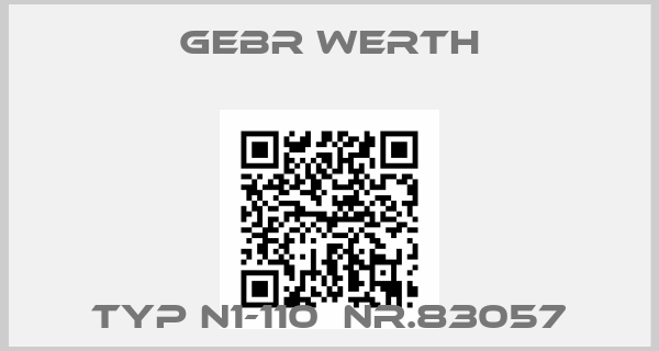 Gebr Werth-Typ N1-110  Nr.83057