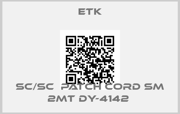 ETK-SC/SC  PATCH CORD SM 2MT DY-4142 