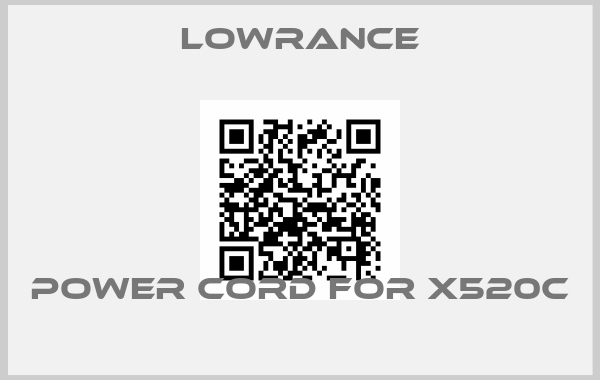 Lowrance- power cord for x520c 