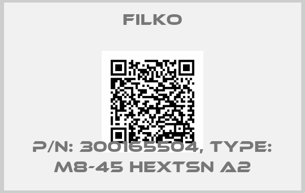 Filko-P/N: 300165504, Type: M8-45 HEXTSN A2