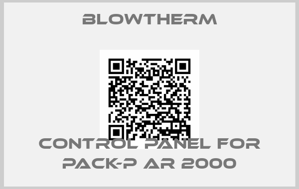 Blowtherm-control panel for PACK-P AR 2000