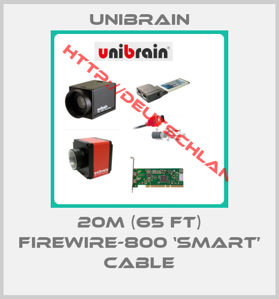 Unibrain-20m (65 ft) Firewire-800 ‘Smart’ Cable