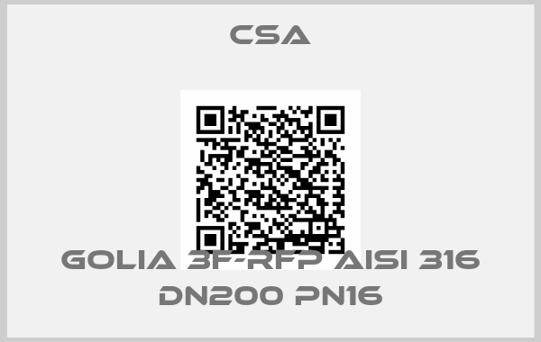 CSA-GOLIA 3F-RFP AISI 316 DN200 PN16