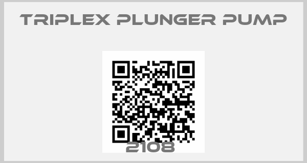 Triplex Plunger Pump-2108 