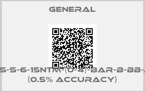 General-SFBSPG-V-10-S6-S-S-6-15NTM-(0-4)-BAR-B-BB-A-X-GS-SNUBBER. (0.5% ACCURACY)