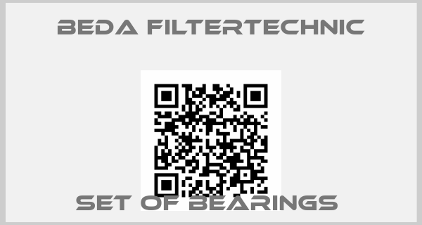 Beda Filtertechnic-SET OF BEARINGS 