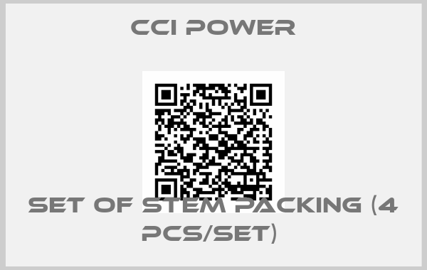 Cci Power-SET OF STEM PACKING (4 PCS/SET) 