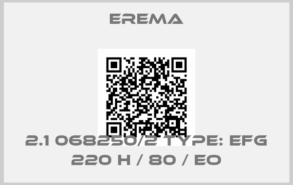 EREMA-2.1 068250/2 Type: EFG 220 H / 80 / EO