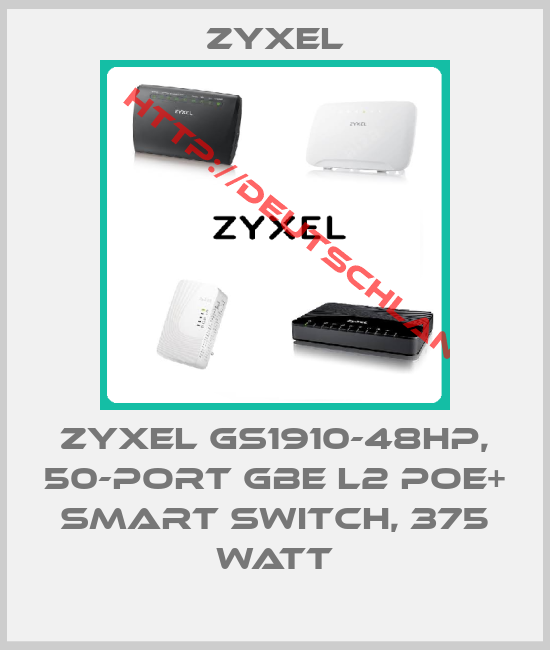 Zyxel-Zyxel GS1910-48HP, 50-port GbE L2 PoE+ Smart Switch, 375 Watt