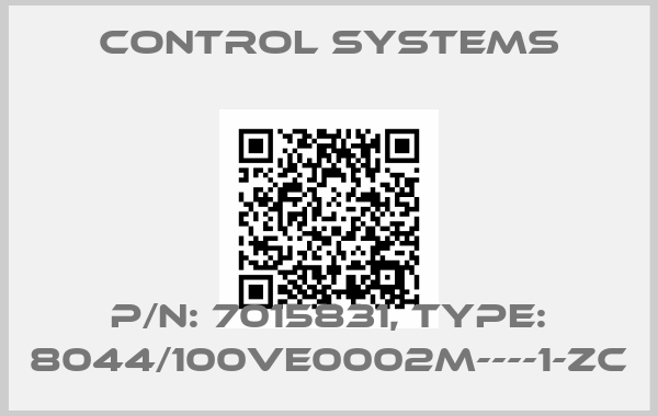 Control systems-P/N: 7015831, Type: 8044/100VE0002M----1-ZC