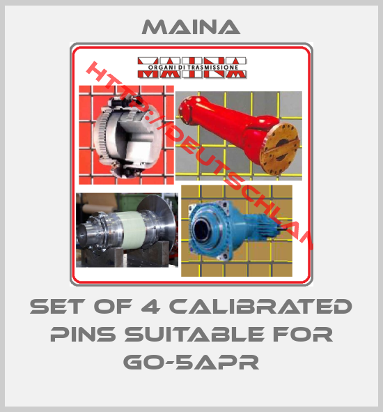 maina-SET OF 4 CALIBRATED PINS SUITABLE FOR GO-5APR