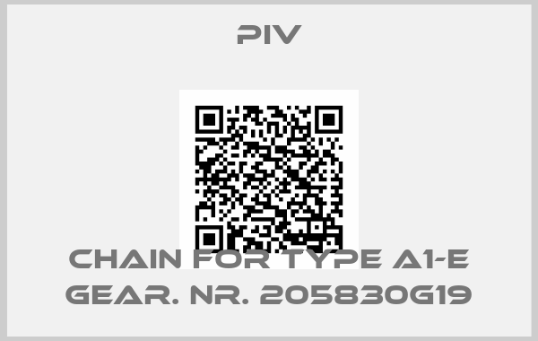 PIV-chain for Type A1-E Gear. Nr. 205830G19