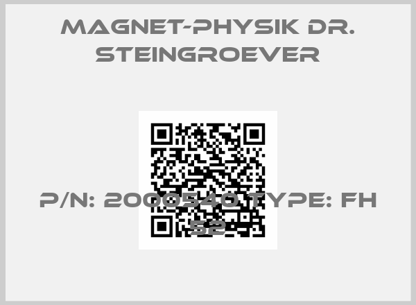 Magnet-Physik Dr. Steingroever-p/n: 2000540 type: FH 52