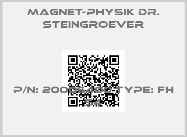 Magnet-Physik Dr. Steingroever-p/n: 20005400 type: FH 54