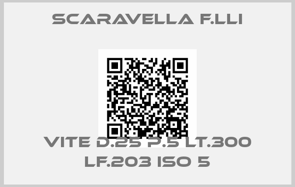 Scaravella F.lli-VITE D.25 P.5 LT.300 LF.203 ISO 5