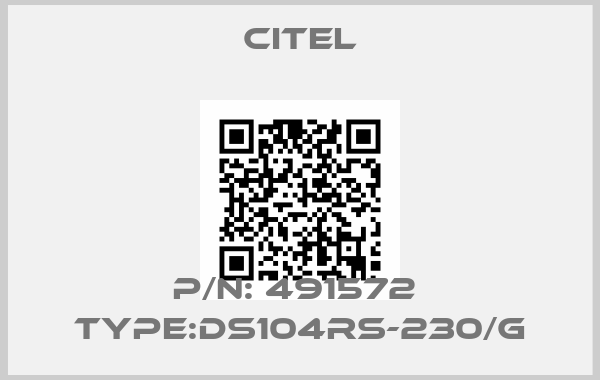 Citel-P/N: 491572  Type:DS104RS-230/G