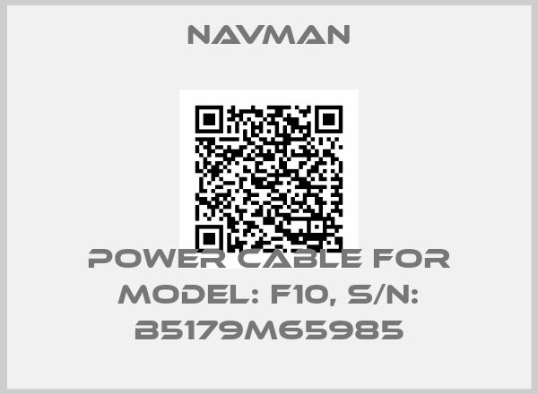 NAVMAN-power cable for Model: F10, S/N: B5179M65985