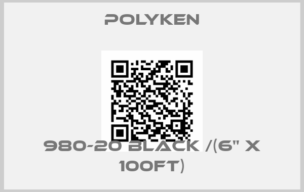POLYKEN- 980-20 Black /(6" x 100ft)