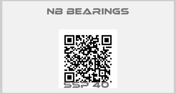 NB Bearings-SSP 40 