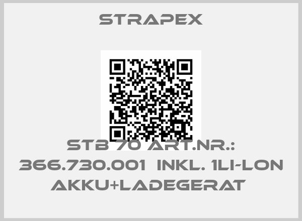 Strapex-STB 70 art.nr.: 366.730.001  inkl. 1Li-lon Akku+Ladegerat 