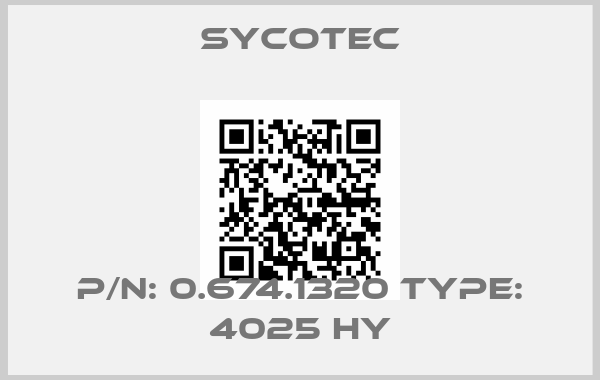 SycoTec-P/N: 0.674.1320 Type: 4025 HY
