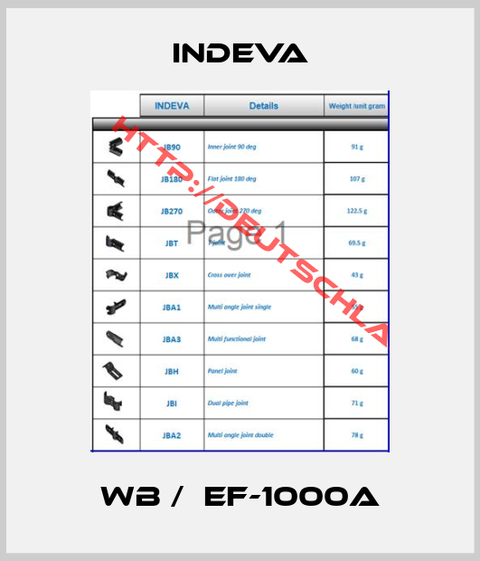 INDEVA-WB /  EF-1000A