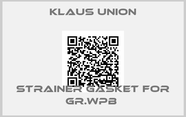 Klaus Union-STRAINER GASKET FOR GR.WPB 