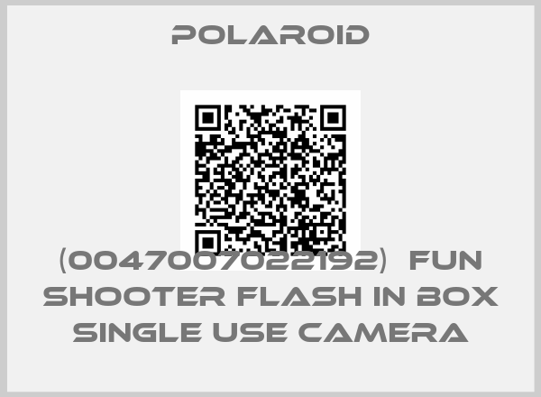 Polaroid-(0047007022192)  Fun Shooter Flash In Box Single Use Camera
