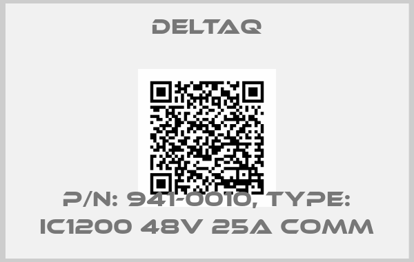 DeltaQ-P/N: 941-0010, Type: IC1200 48V 25A COMM