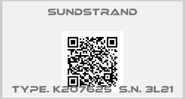 SUNDSTRAND-TYPE. K207625  S.N. 3L21
