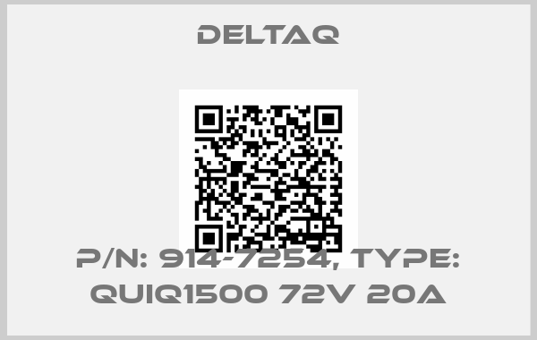 DeltaQ-P/N: 914-7254, Type: QuiQ1500 72V 20A