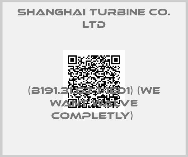 SHANGHAI TURBINE CO. LTD-(B191.31.67-1-1E01) (WE WANT WALVE COMPLETLY) 