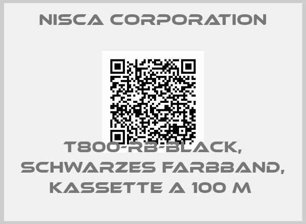 Nisca Corporation-T800-RB-BLACK, SCHWARZES FARBBAND, KASSETTE A 100 M 