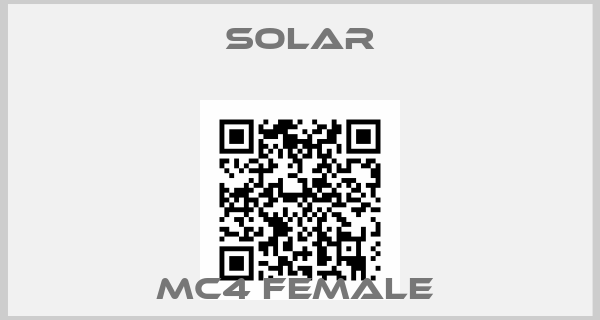 SOLAR-MC4 FEMALE 