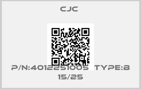 CJC -P/N:4012251005  Type:B 15/25