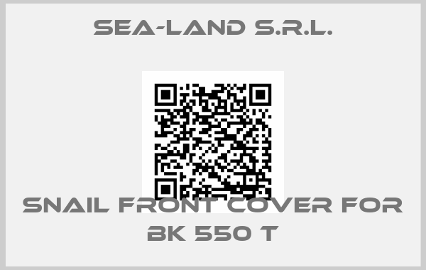 Sea-Land S.r.l.-snail front cover for BK 550 T